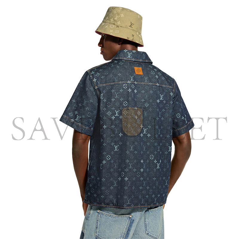 LOUIS VUITTON MONOGRAM DENIM SHORT-SLEEVED SHIRT 1AK7C6